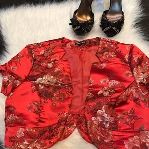 Geisha print bolero jacket